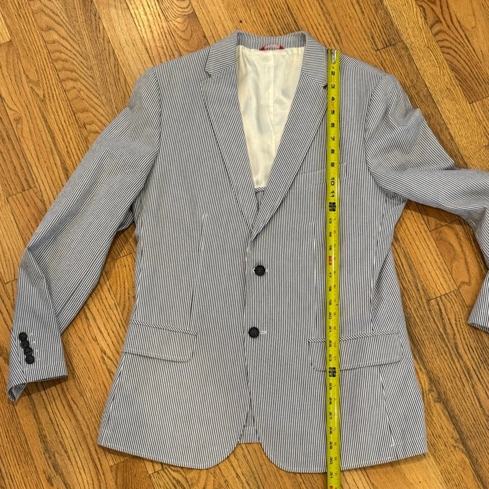 Izod Navy Pinstripe Blazer